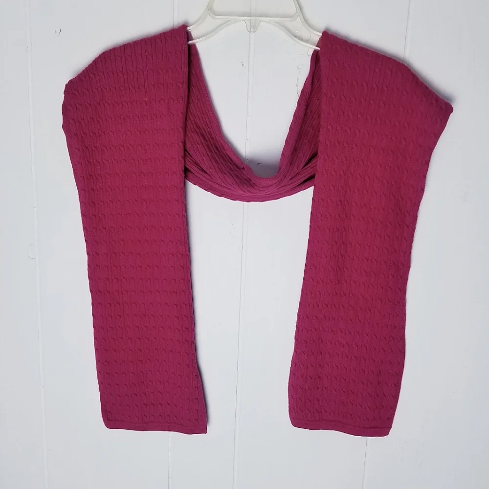 Lands End Knit Scarf Women Pink